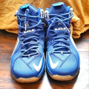 Blue Nike Basketball Ball Shoes